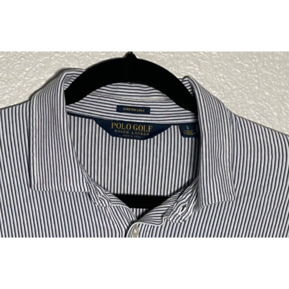 Polo Golf‎ Ralph Lauren Performance Shirt Men's Large Striped Stretch Preppy
